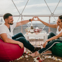 Свидание на крыше в центре Петербурга